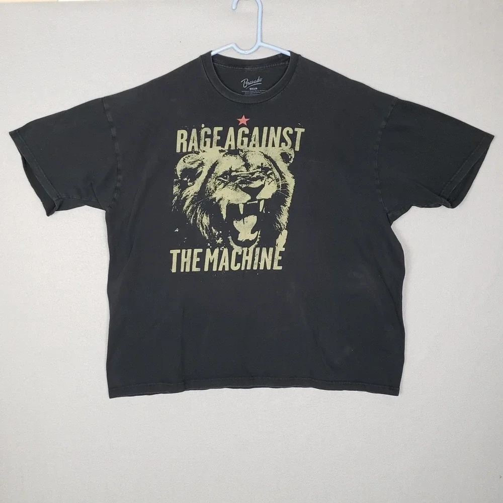 Bravado Rage Against The Machine Lion Graphic Band Tee Black Rap Metal Mens XL